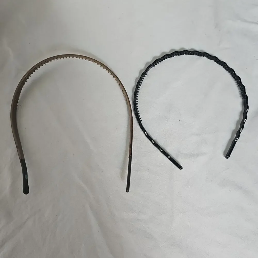 Lot of 2 90's plastic headband for girls women teen‎ adult vintage